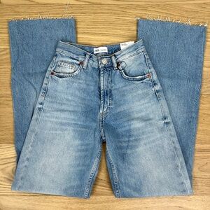 Zara Full Length Wide Leg Jeans